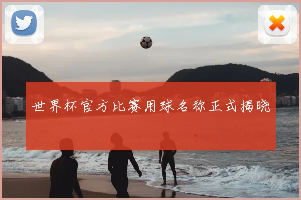世界杯官方比赛用球名称正式揭晓